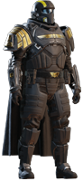 Ceremonial armor with gilded details and enhanced durability. Ceremonial armor with gilded details and enhanced durability.