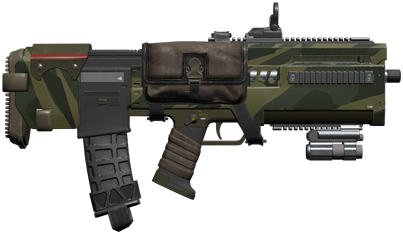 A shortened version of the AR-23 Liberator with 50% boost to rate of fire at the cost of increased recoil. A shortened version of the AR-23 Liberator with 50% boost to rate of fire at the cost of increased recoil.