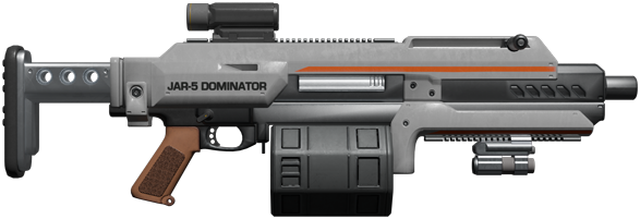 A heavy rifle with explosive rounds. A heavy rifle with explosive rounds.