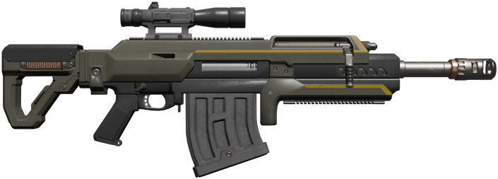 A bolt-action rifle that fires explosive rounds. A bolt-action rifle that fires explosive rounds.