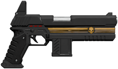 A high-velocity pistol with excellent range and accuracy. A high-velocity pistol with excellent range and accuracy.