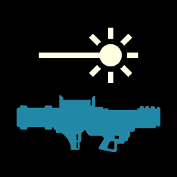 A laser weapon that builds up heat to penetrate armor. A laser weapon that builds up heat to penetrate armor.
