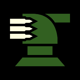An automated machine gun for area suppression. An automated machine gun for area suppression.